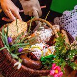 Image: Traditional Easter basket and customs of Holy Saturday