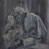 schylony mężczyzna rysunek olej 1986, fot. Zakopiańskie Centrum Kultury